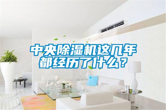 中央除濕機這幾年都經歷了什么?